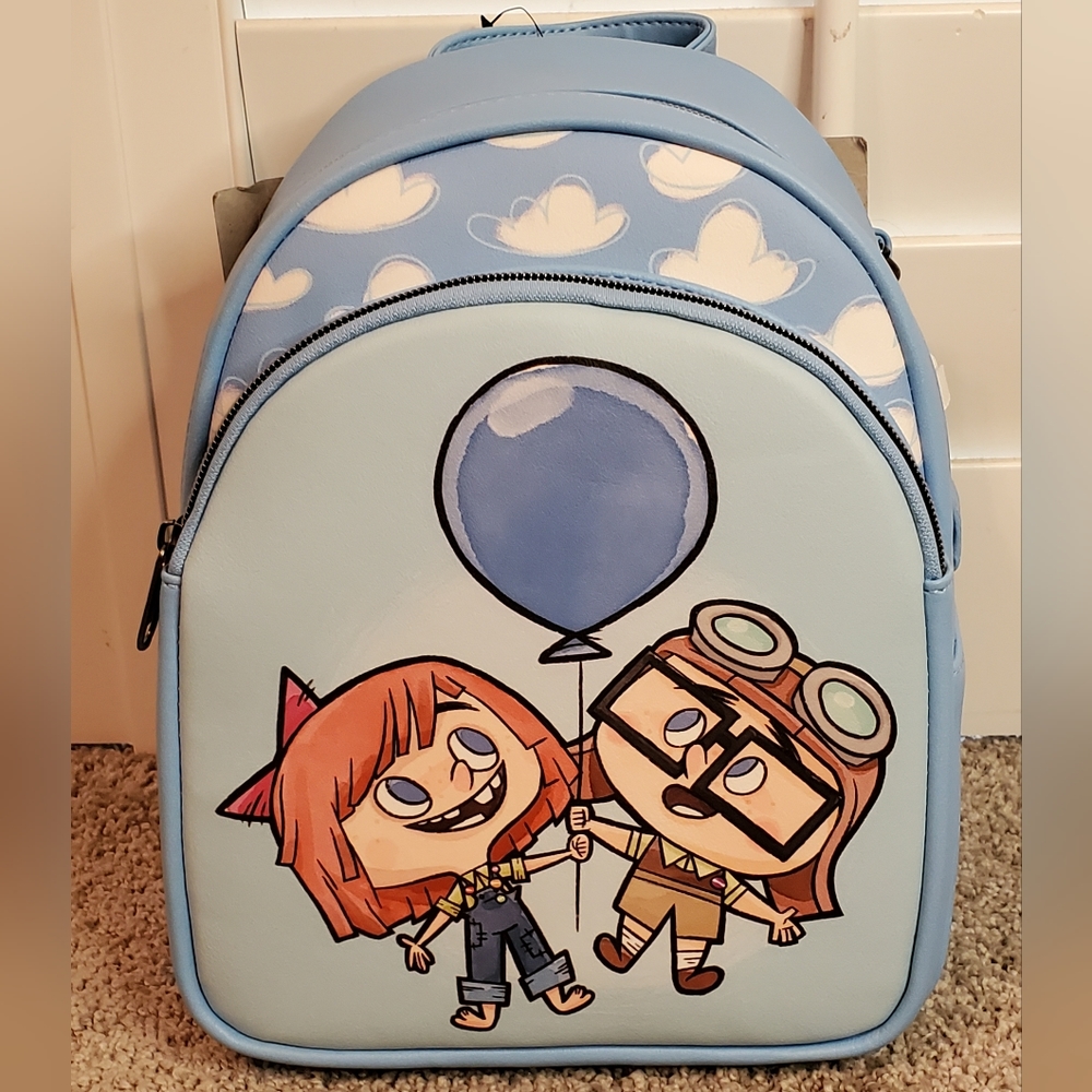 New Loungefly Up Carl And Ellie Kids Mini Backpack